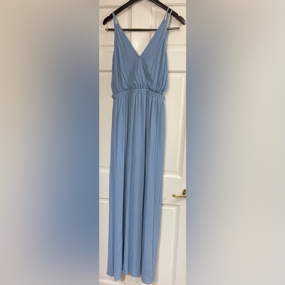 LULU’S Lost in Paradise Slate Blue Maxi Dress Size Medium NWT - Picture 5 of 13